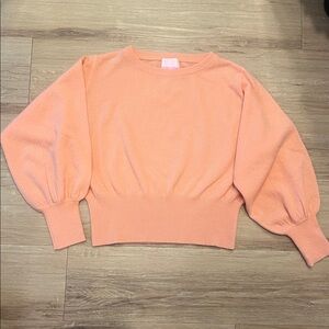 CRUSH. Cashmere Balloon Sleeve Sweater Peach Size 2/US Medium